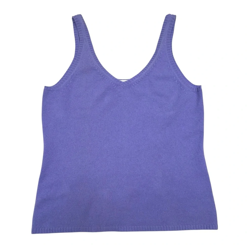 Bloomingdale’s Collection Fifty Nine Cashmere Tank Top Y2K Knit  S Preppy Layers - Picture 4 of 9